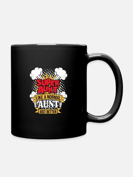 Die Supertante! Für die Tante das beste - Tasse einfarbig - Schwarz