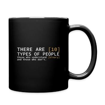 There are 10 types of people Geschenk Computer - Tasse einfarbig - Schwarz - Rechts