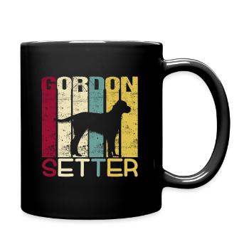 Gordon Setter Dog Retro Vintage Silhouette - Mug uni - noir - Droite