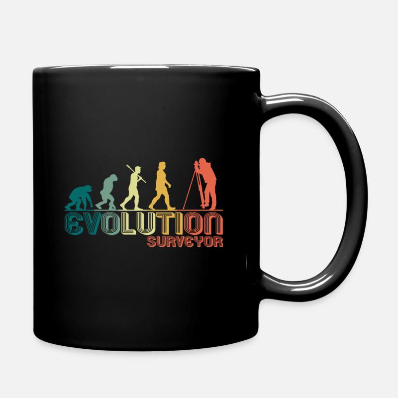 Surveyor Surveyor Evolution Retro Drôle - Mug uni - noir