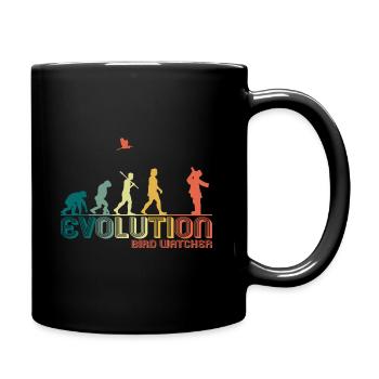 Ornithology Birds Watch Evolution Retro - Full Colour Mug - black - Right