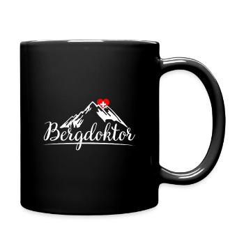 Bergdoktor Geschenk Österreich Lederhose - Tasse einfarbig - Schwarz - Rechts