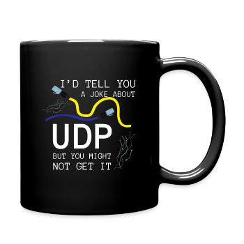 I’d tell you a joke about UDP code de don geek - Mug uni - noir - Droite