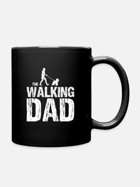 Bichon Frise The Walking Dad für Hundebesitzer - Tasse einfarbig - Schwarz