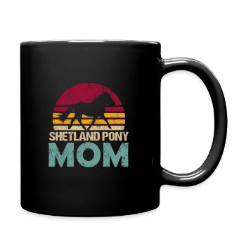 Shetland Pony Shetland Pony Retro for Horse Mom - Full Colour Mug - black - Right