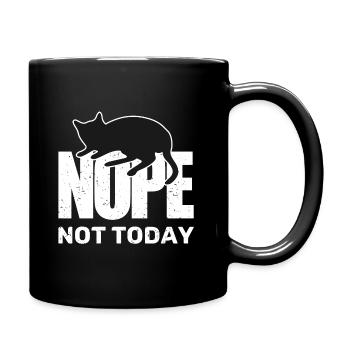 Cat is chilling no, not today - Full Colour Mug - black - Right