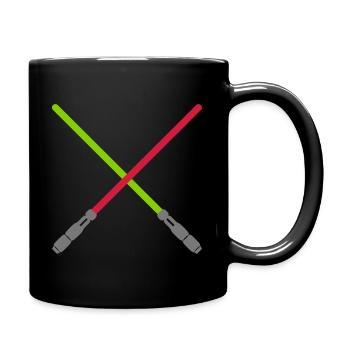 Lightsaber lightsaber crossed lightsabers - Full Colour Mug - black - Right
