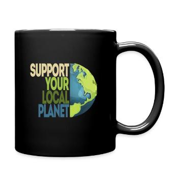 Soutenez votre planète locale Protection de l'environnement Protection du climat - Mug uni - noir - Droite