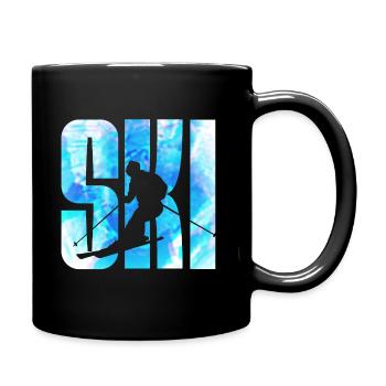 ski skiing skier - Full Colour Mug - black - Right