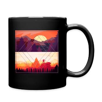 Modern Nature - Full Colour Mug - black - Right