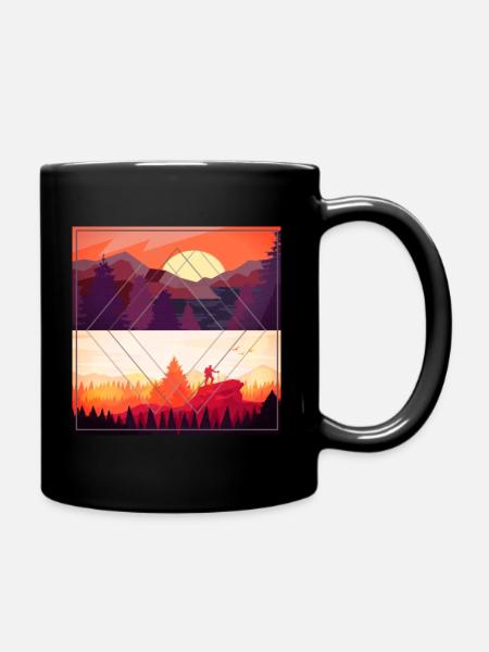 Modern Nature - Tasse einfarbig - Schwarz
