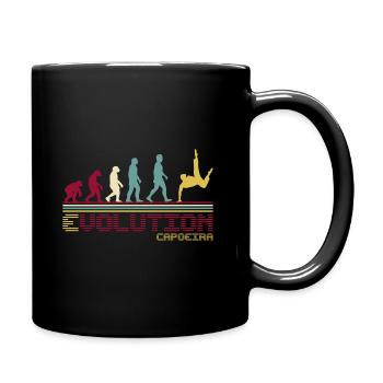 Capoeira Brasilianische Kampfkunst Evolution Retro - Tasse einfarbig - Schwarz - Rechts