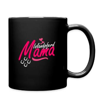 Islandpferd Tölt Mama für Reiterin Mädchen - Tasse einfarbig - Schwarz - Rechts