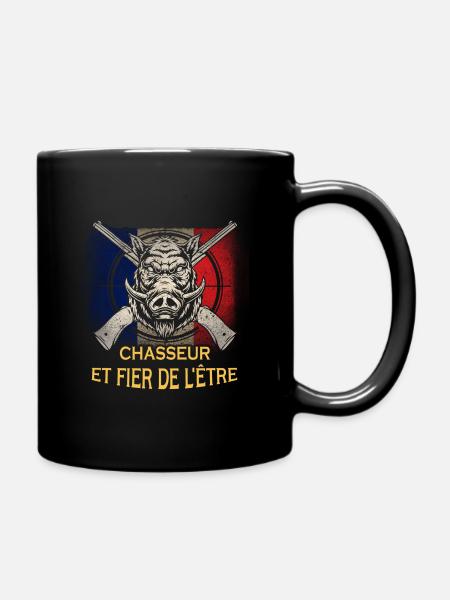 Chasseur et Fier de l'être - Mug uni - noir