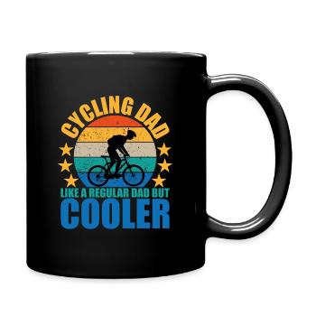 Papa à vélo comme un papa ordinaire mais un cadeau sympa - Mug uni - noir - Droite