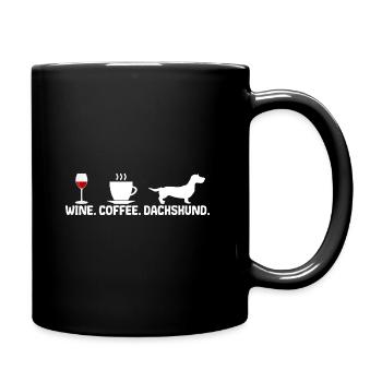 Vin de teckel à poil dur de teckel disant pour le propriétaire - Mug uni - noir - Droite