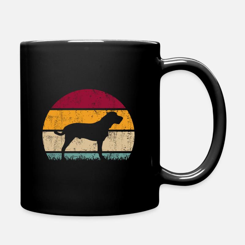Broholmer dog retro vintage silhouette - Full Colour Mug - black