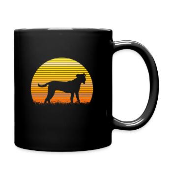 Bardino Majorero Hunderasse Sonne Silhouette - Tasse einfarbig - Schwarz - Rechts