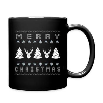 Ugly Christmas - Tasse einfarbig - Schwarz - Rechts