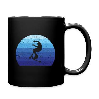 Cadeau de sport vintage de saut de scooter - Mug uni - noir - Droite