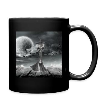 Hexe - Tasse einfarbig - Schwarz - Rechts