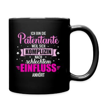 Patentante - Tasse einfarbig - Schwarz - Rechts