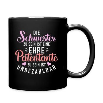 Patentante - Tasse einfarbig - Schwarz - Rechts
