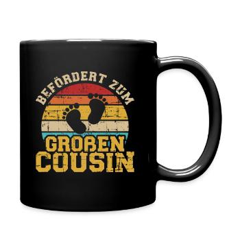 Großer Cousin - Tasse einfarbig - Schwarz - Rechts