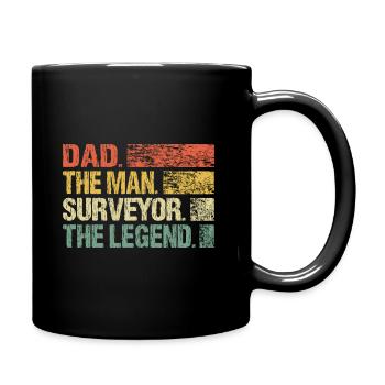 Géomètre papa homme Légende Légende Rétro - Mug uni - noir - Droite