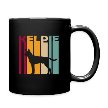 Australian Kelpie Bergerhund Retro Silhouette - Mug uni - noir - Droite