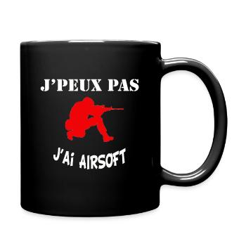 J peux pas j ai airsoft pour joueurs softgun AEG - Mug uni - noir - Droite
