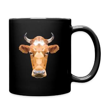Brown cow or cocoa cow - Full Colour Mug - black - Right