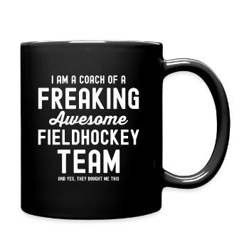 Field hockey field hockey coach trainer gift - Full Colour Mug - black - Right