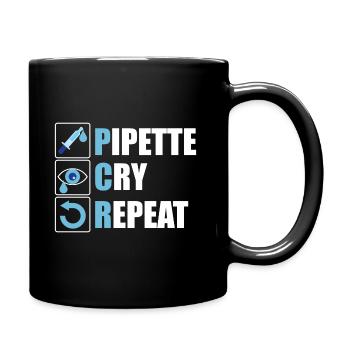 Biologie Chemie Labor Spruch Geschenk - Tasse einfarbig - Schwarz - Rechts