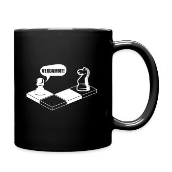 Verdammt Geschenk Schach Schachmeister Denksport - Tasse einfarbig - Schwarz - Rechts