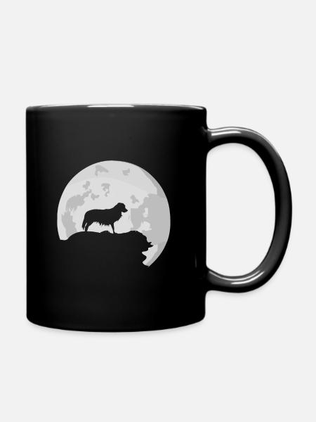 Kooikerhondje Kooiker Vollmond Mond Silhouette - Tasse einfarbig - Schwarz