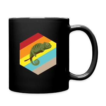Chameleon saying gift reptile lizard - Full Colour Mug - black - Right