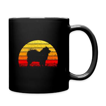 Samoyède sunrise silhouette - Mug uni - noir - Droite