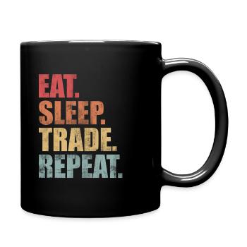 Trader stock market finance money - Full Colour Mug - black - Right