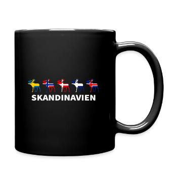 Skandinavien Geschenk Schweden Flagge Norden - Tasse einfarbig - Schwarz - Rechts