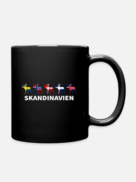 Skandinavien Geschenk Schweden Flagge Norden - Tasse einfarbig - Schwarz