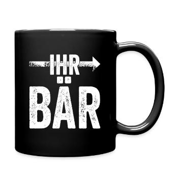 IHR BÄR | Partnerlook | Pfeil (rechts) - Tasse einfarbig - Schwarz - Rechts