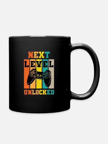 NEXT LEVEL UNLOCKED Gamer - Mug uni - noir