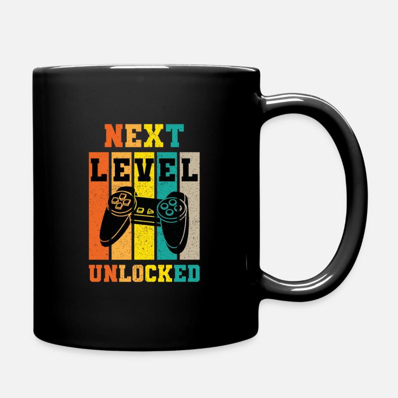 NEXT LEVEL UNLOCKED Gamer - Tasse einfarbig - Schwarz