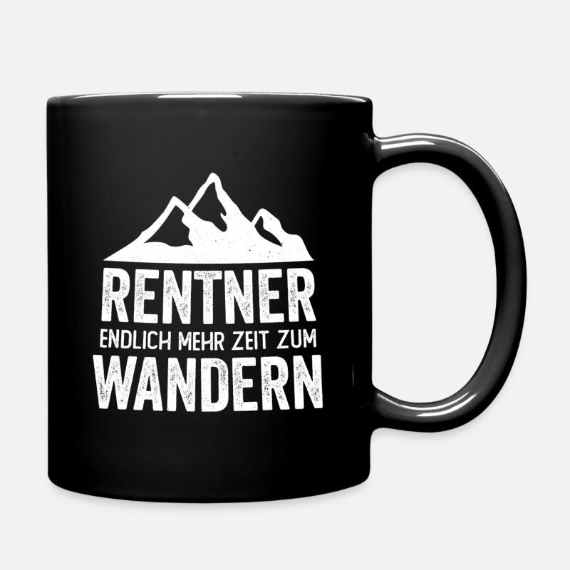 Ruhestand | Rentner | Rente | Wandern | Geschenk - Tasse einfarbig - Schwarz