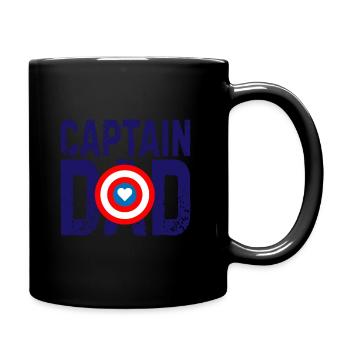 Captain dad gift Father's Day - Full Colour Mug - black - Right