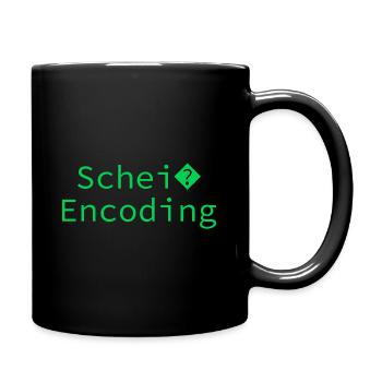 Schei encoding Programming Informatik Geschenk - Tasse einfarbig - Schwarz - Rechts