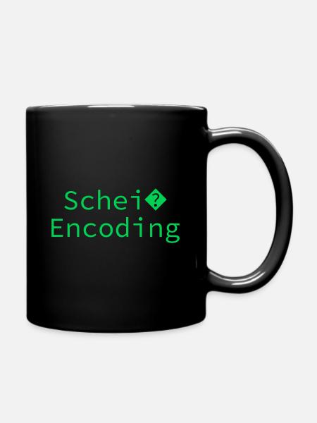 Schei encoding Programming Informatik Geschenk - Tasse einfarbig - Schwarz