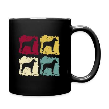 Shorthair Collie Shorthair Collie Pop Art Retro - Full Colour Mug - black - Right