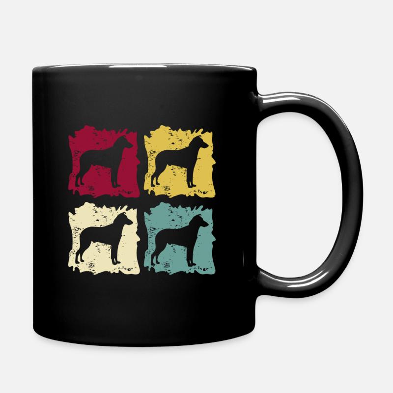 Kurzhaarcollie Kurzhaar Collie Pop Art Retro - Tasse einfarbig - Schwarz